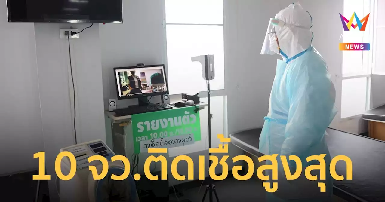 10 จังหวัดติดเชื้อรายใหม่สูงสุด ประจำวันที่ 8 เม.ย.65