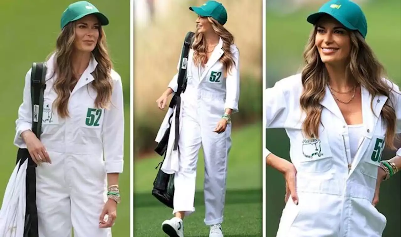 Brooks Koepka's fiancée Jena Sims stuns in caddy outfit ahead of the Masters