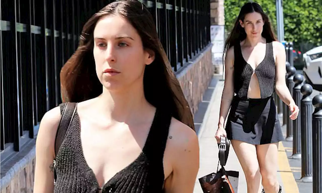 Scout Willis sports skimpy button-front top while out in LA