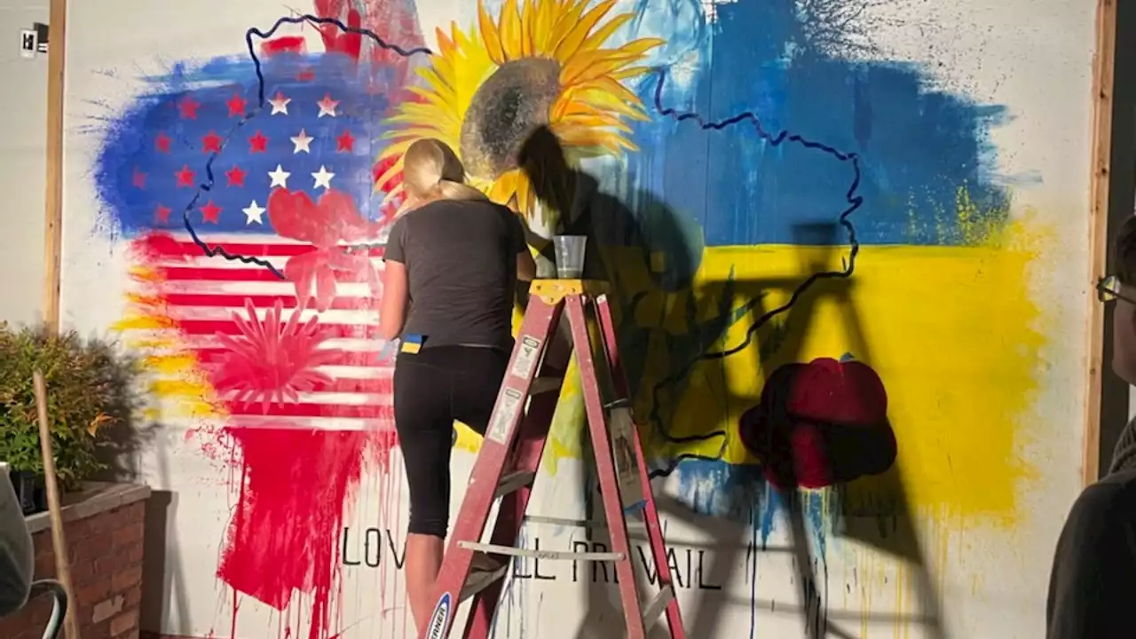 'Love Will Prevail:' Gig Harbor artist's mural in support of Ukraine vandalized