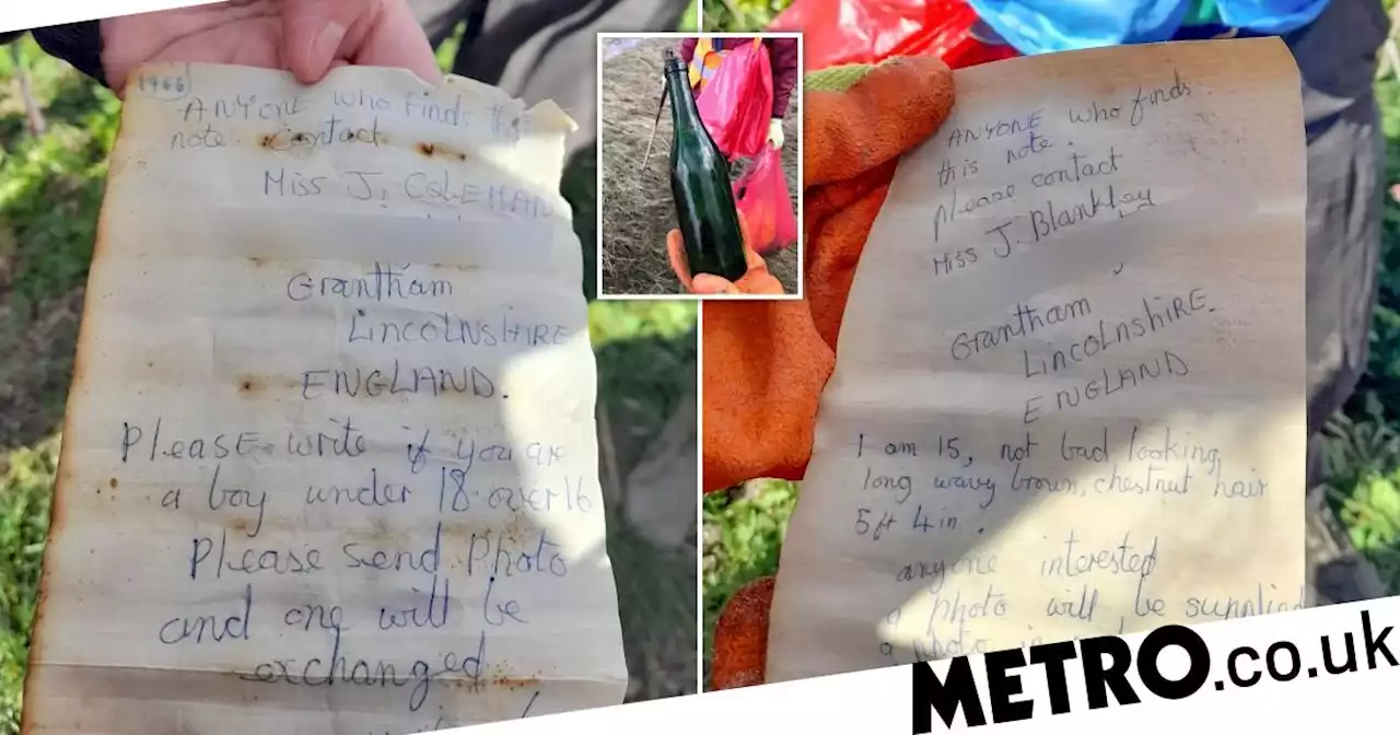 Teens seek boyfriends in cheeky message in bottle found washed up 56 years later