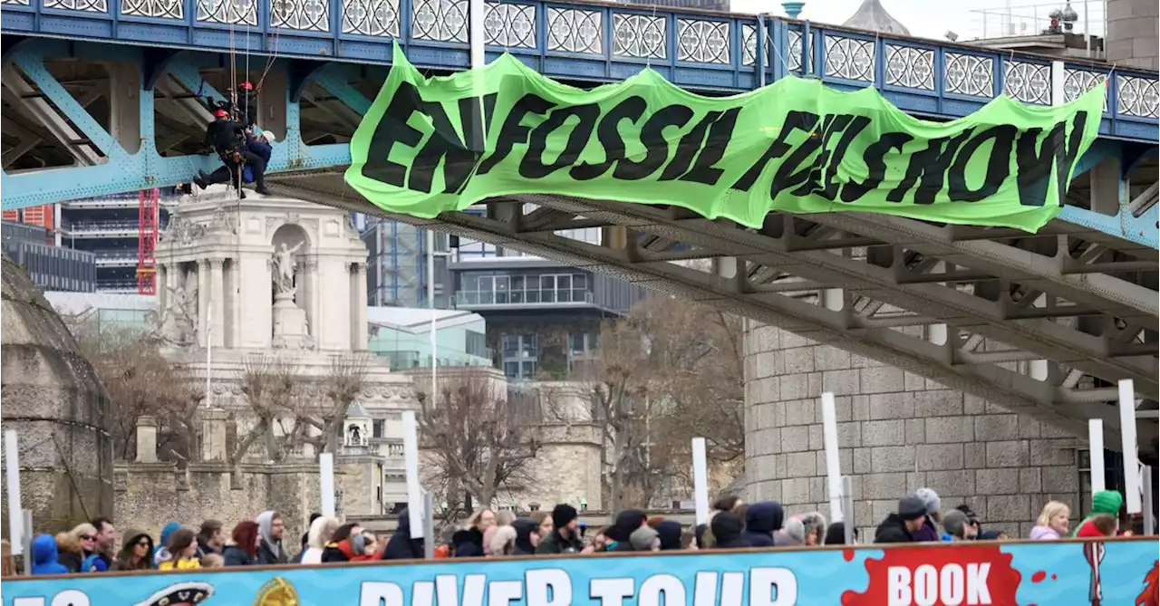 Climate change protesters block London's Tower Bridge, vow more disruption