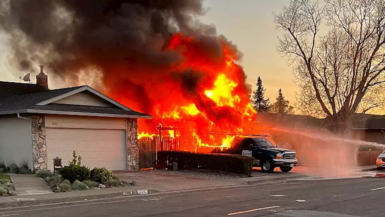 Morning Fire Engulfs Petaluma Garage; Flames Halted From Spreading To Neighborhood