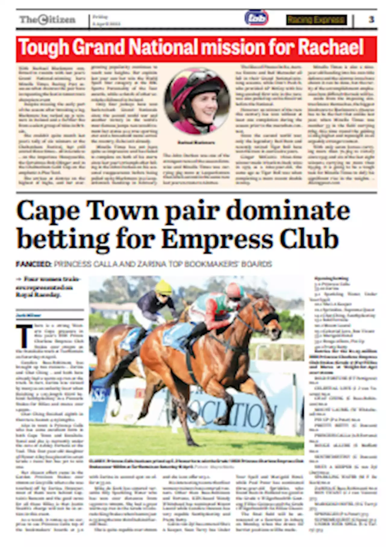 Racing Express, 8 April 2022: The desire to follow Peter at Turffontein