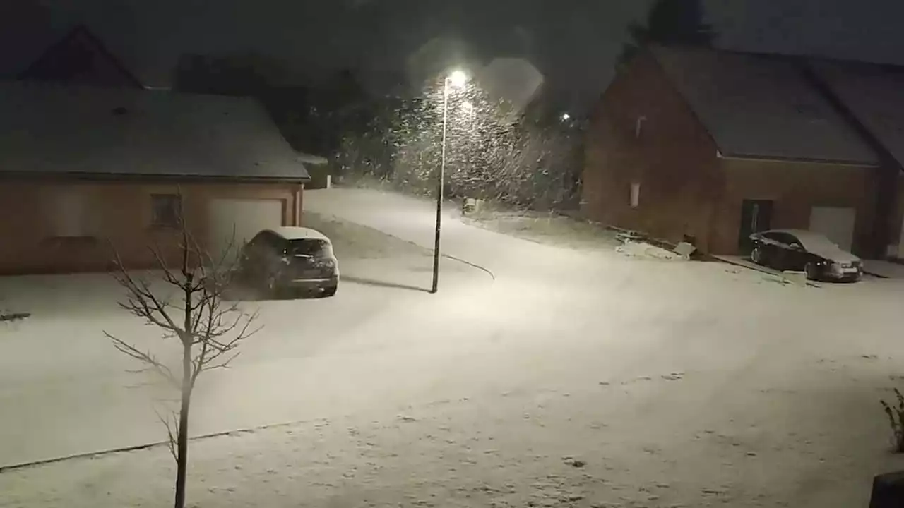 Météo: les images du retour de la neige dans le nord-est de la France