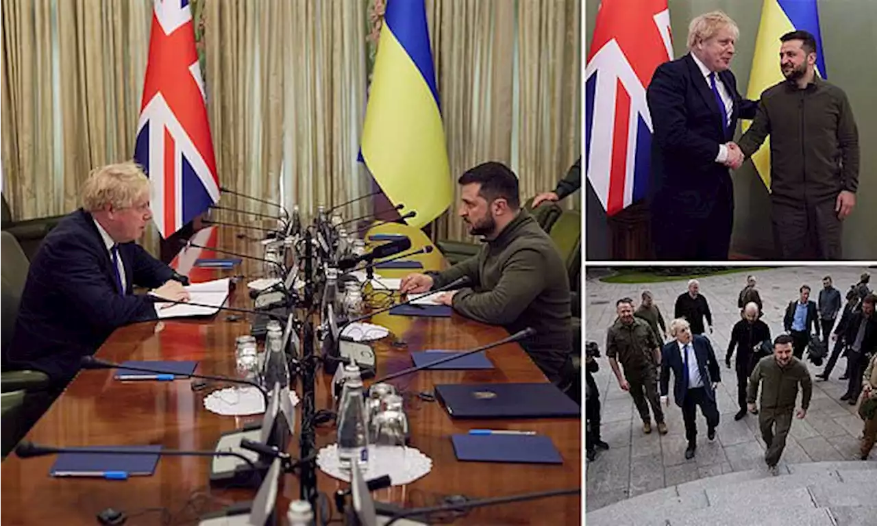 Boris Johnson goes to Kyiv and meets Ukraine president Zelensky