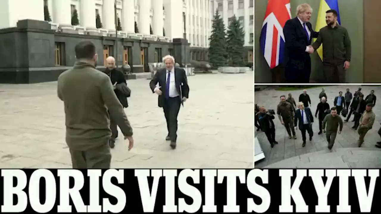 Boris Johnson goes to Kyiv and meets Ukraine president Zelensky