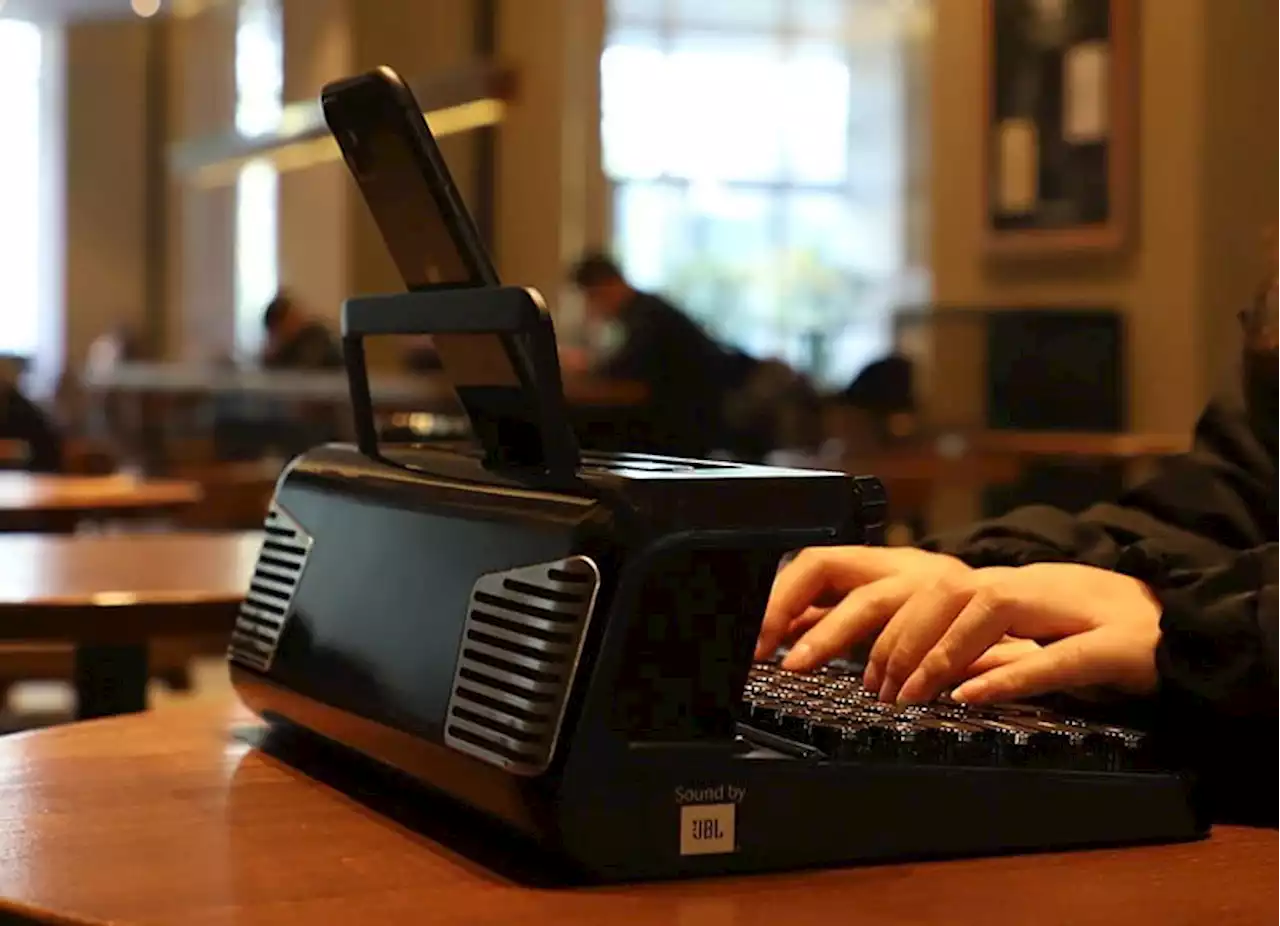 This retro typewriter keyboard has a Bluetooth speaker inside | Digital Trends