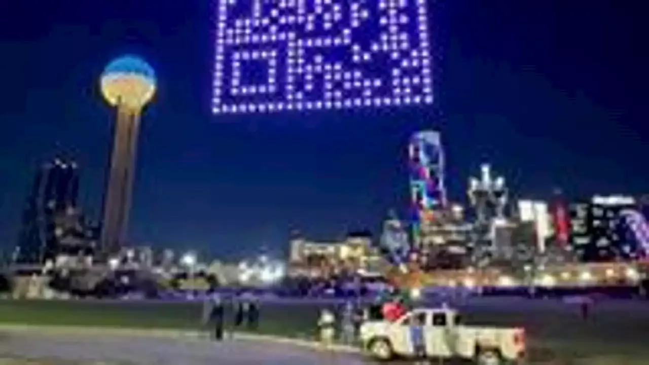 Dallas was rick rolled by drones with giant QR code in the sky