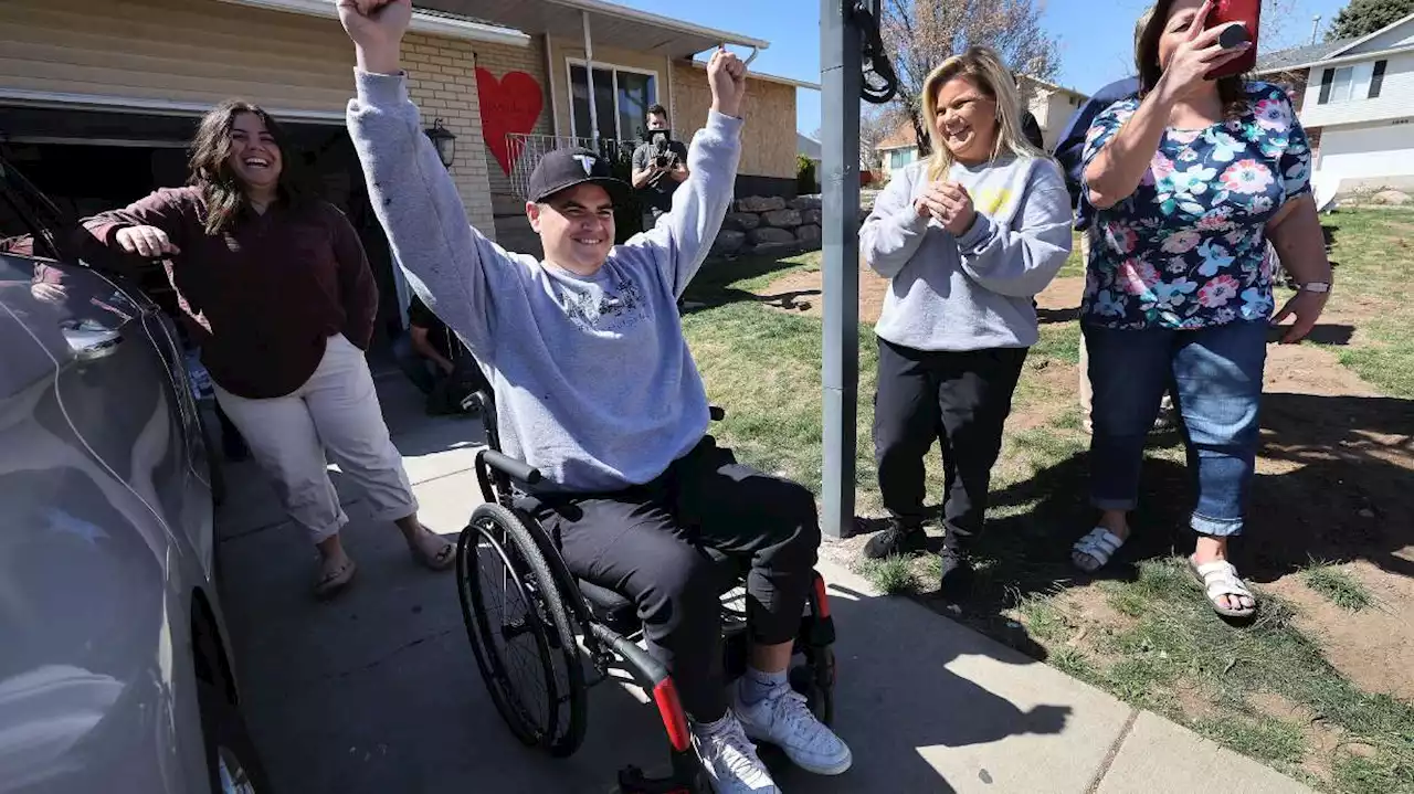 Community rallies to welcome home Utah student paralyzed in ski accident