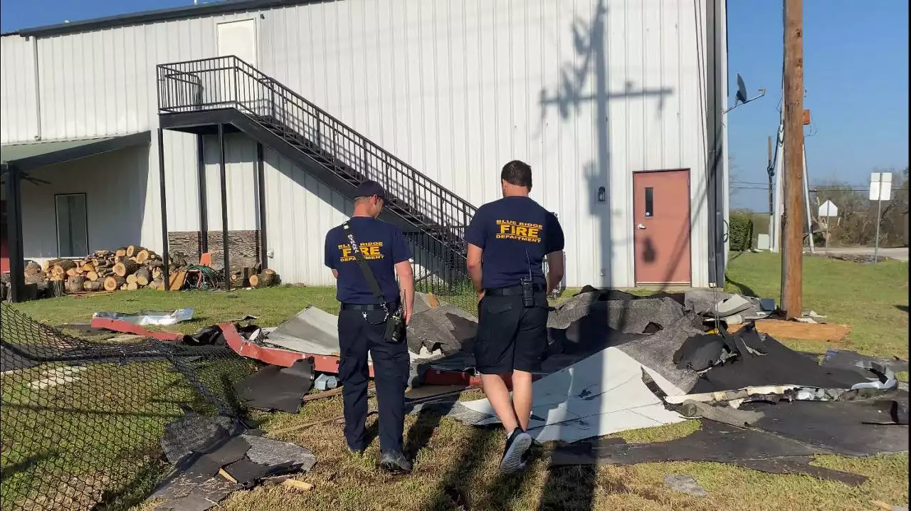 Tornado tears apart fire station with firefighters inside