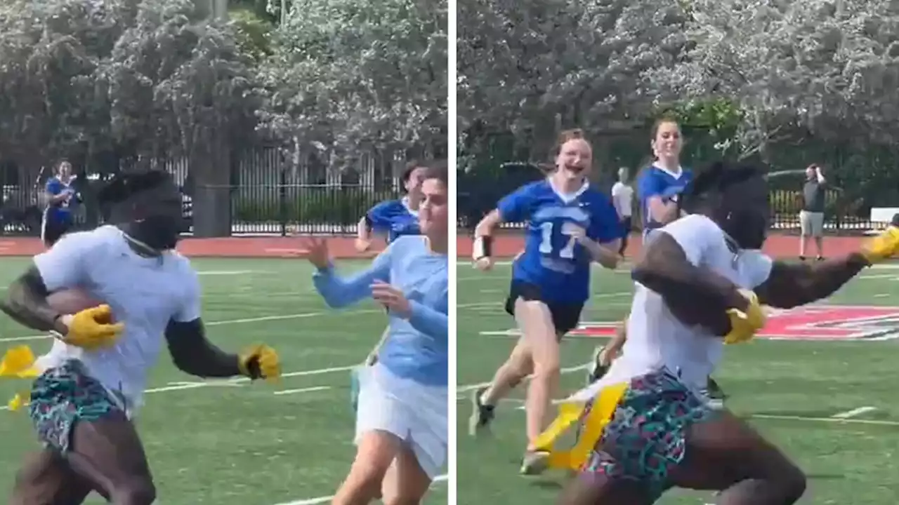 Tyreek Hill Dusts Women's Flag Football Team In Hilarious Video