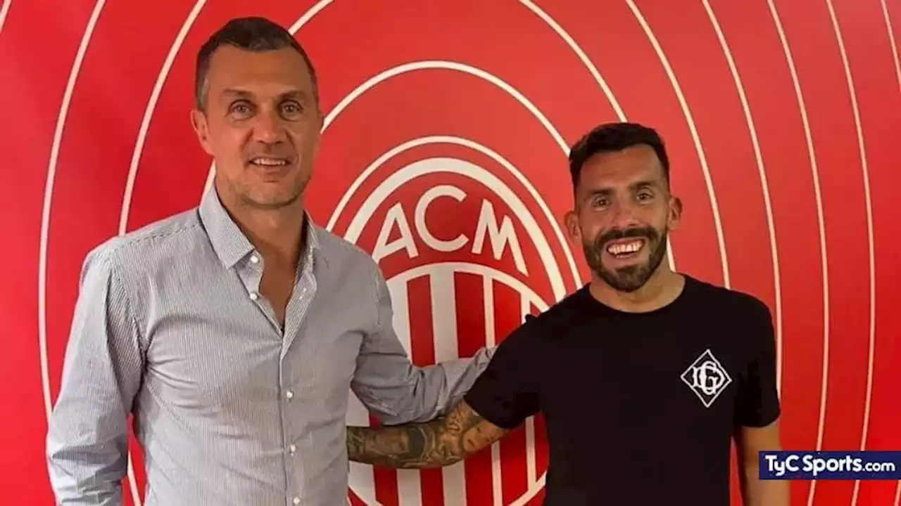 Carlos Tevez, de visita en el Milan: reencuentro con Maldini, charla con Pioli y foto con Giroud - TyC Sports