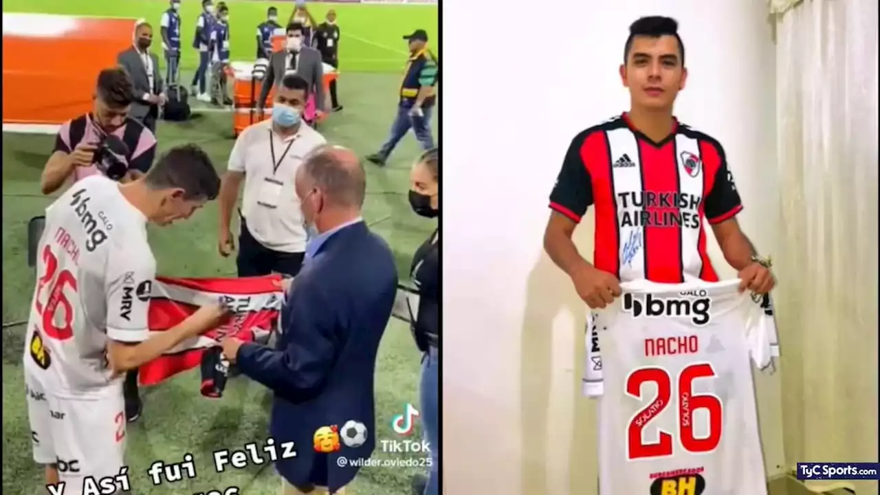 Locura por River en Colombia: el gesto de Nacho Fernández con un hincha - TyC Sports