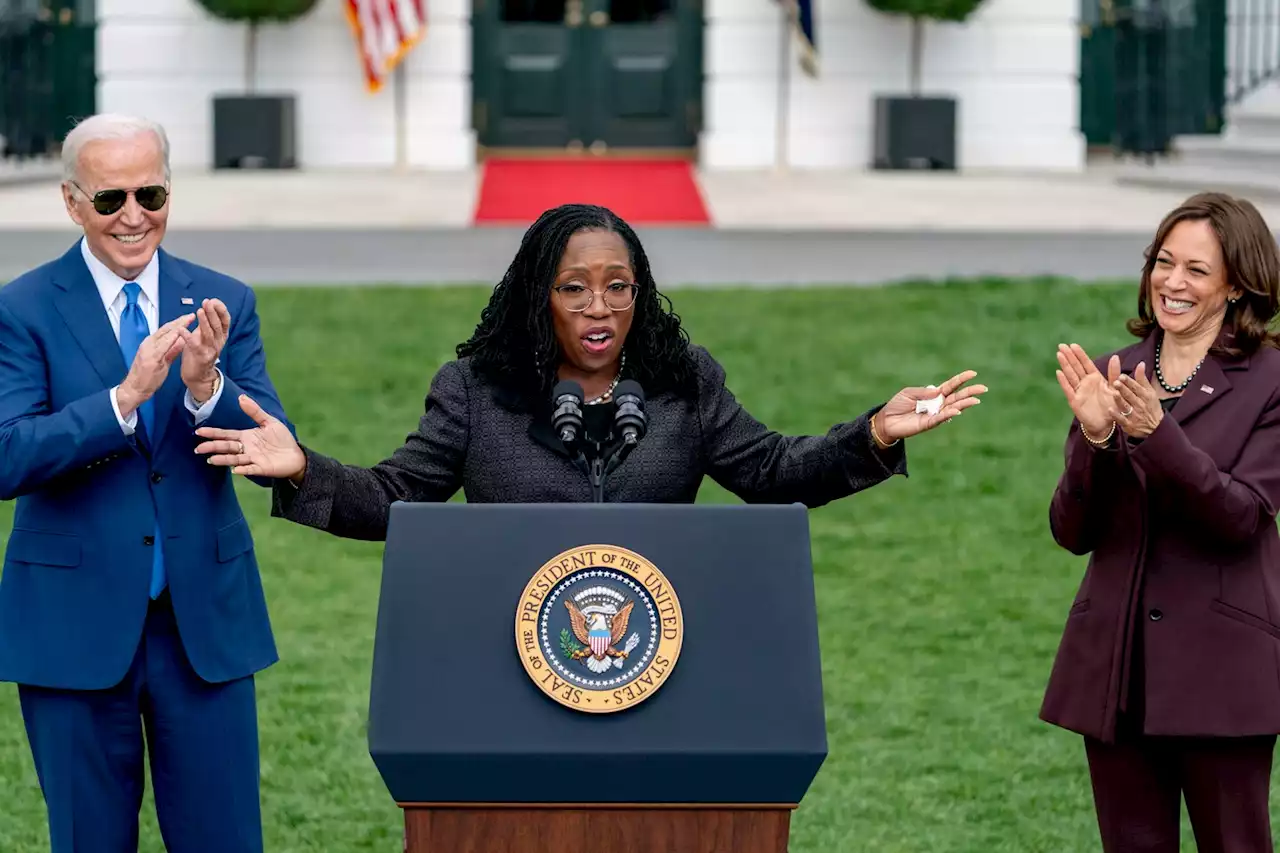 Jackson, after a tough confirmation, celebrates at White House