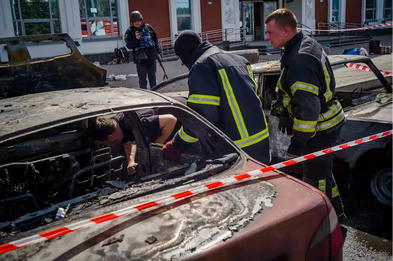 Train station strike in eastern Ukraine takes brutal toll on civilians