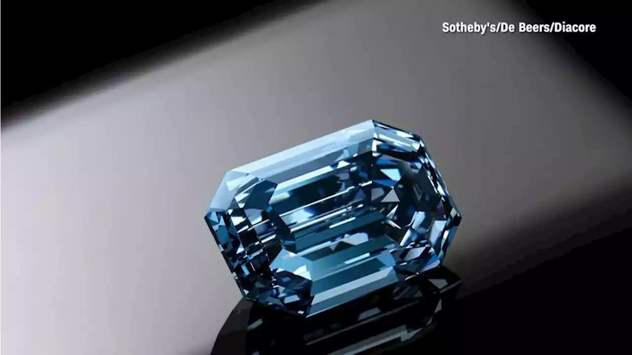 ‘Exceptionally rare diamond’: World’s largest blue diamond at auction sells for $57.5M