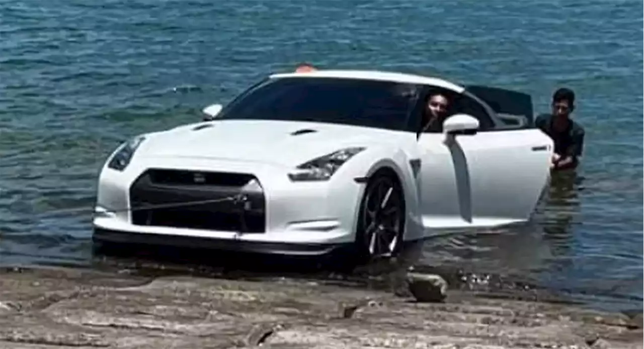 R35 Nissan GT-R Goes For A Swim In Philippines After It Was Left Unsecured | Carscoops