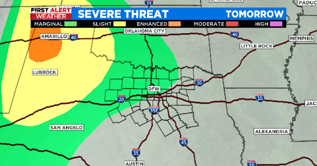 Strong to severe storms possible tomorrow evening