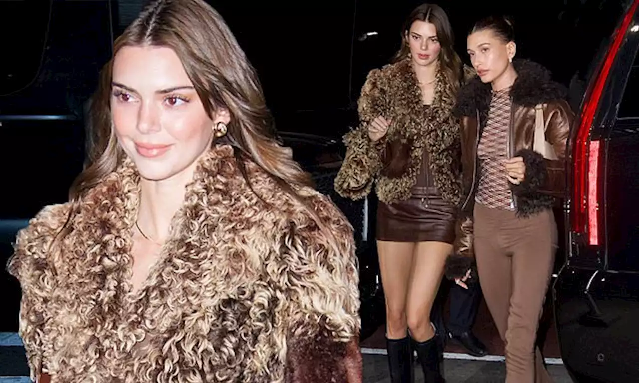 Kendall Jenner and Hailey Bieber turn heads in matching jackets in NY