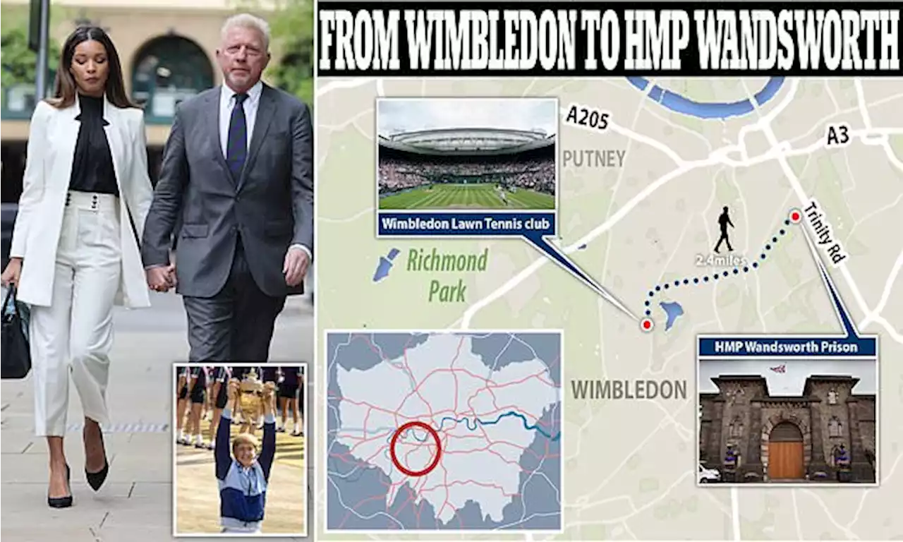 Boris Becker 'moved to Wandsworth Prison', two miles from Wimbledon