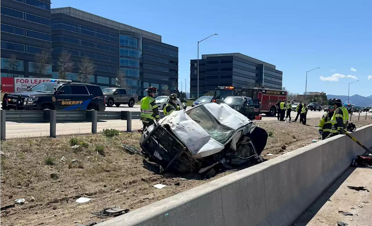 A man and child die in a single-vehicle crash on C-470 in Douglas County