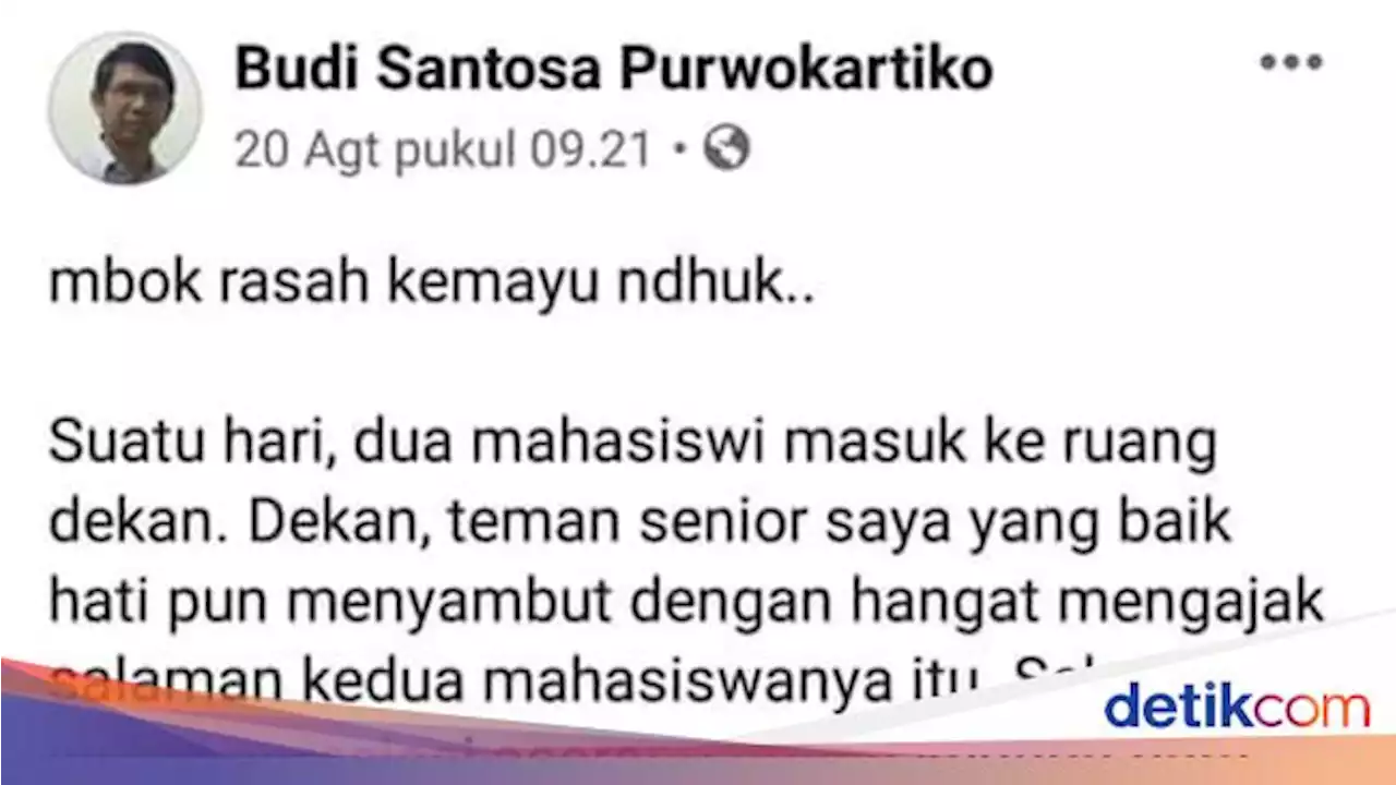 Ini Status Medsos Rektor ITK yang Dianggap Rasis Saat Wawancara LPDP