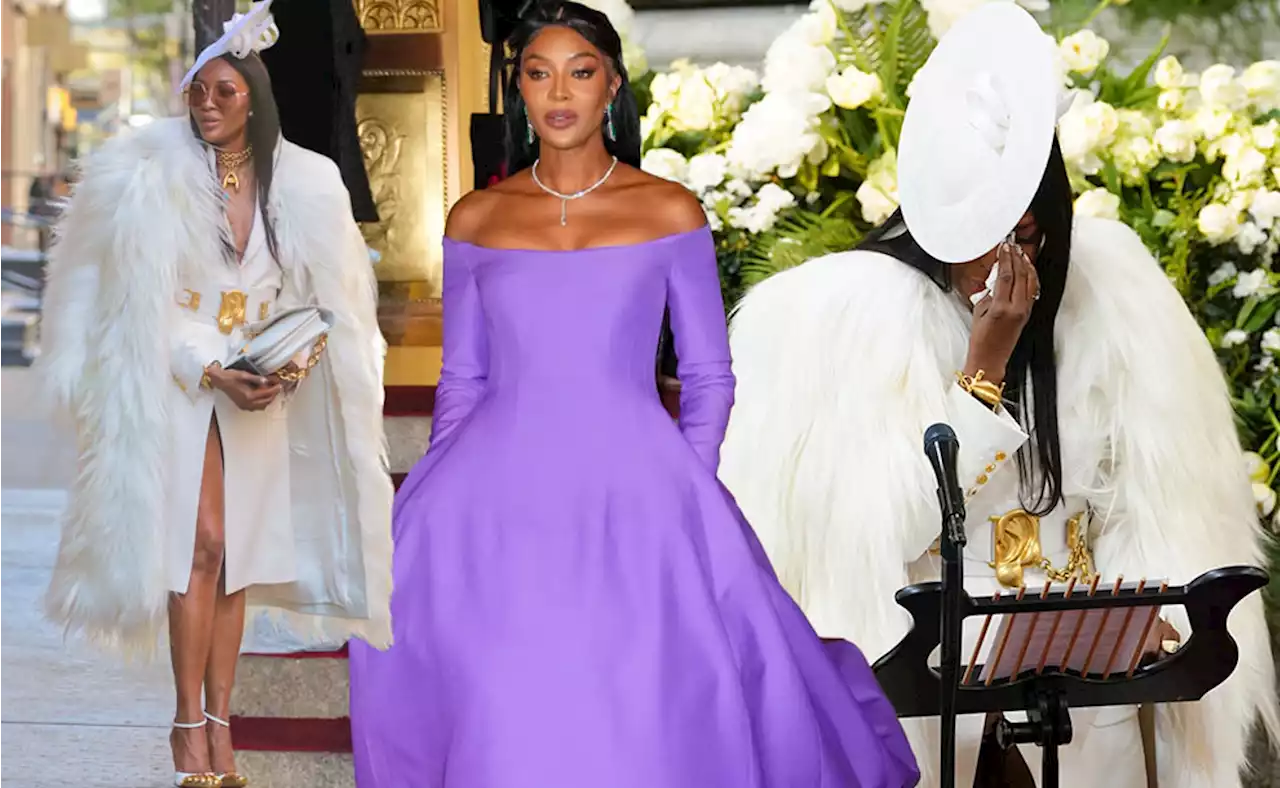 Naomi Campbell, look viola al gala e bianco al funerale | iO Donna