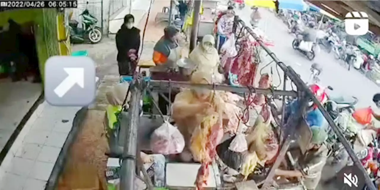 Viral Wanita Curi 5 Kg Daging di Pasar Pamenang Kediri, Korban Belum Lapor Polisi | merdeka.com