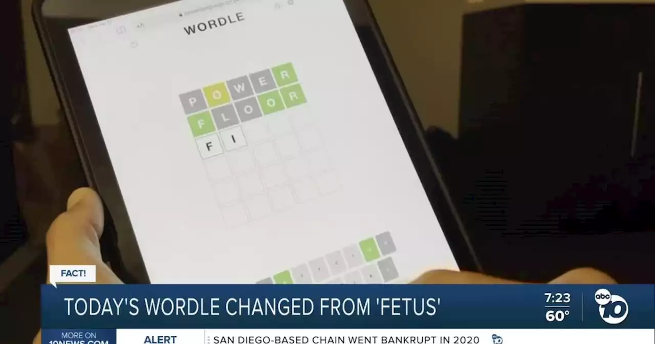 Fact or Fiction: New York Times changed Monday's Wordle from 'fetus?'