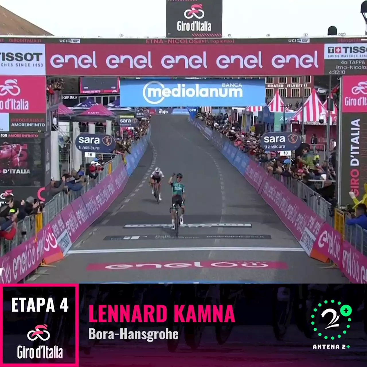 Lennard Kämna coronó el Etna y ganó la etapa 4 del Giro de Italia