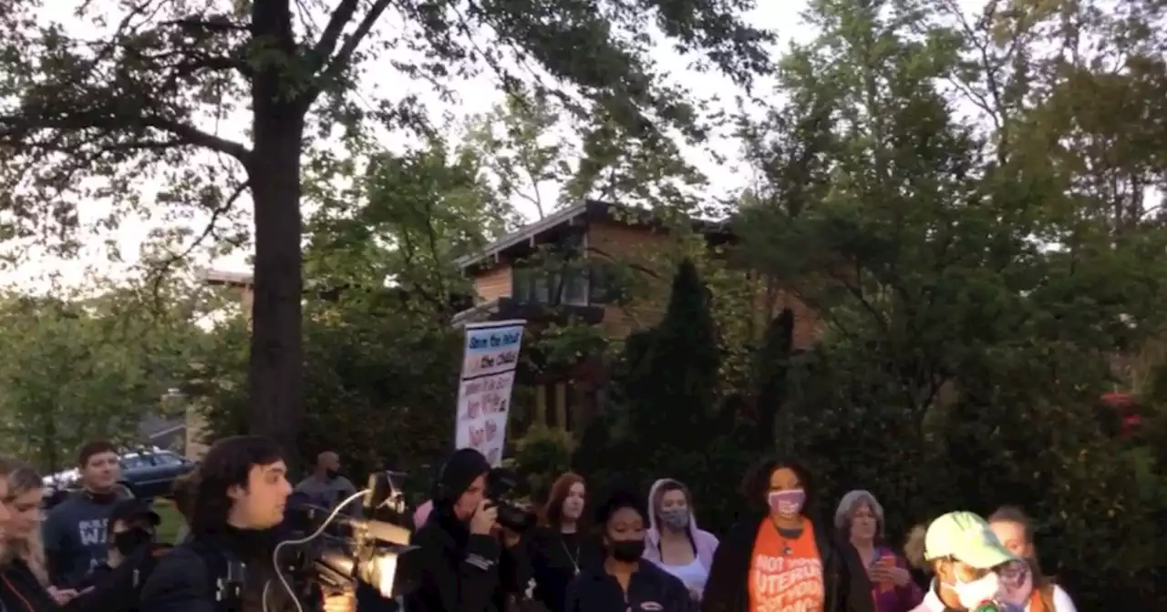 Protesters descend on Samuel Alito's house one week after abortion opinion leak