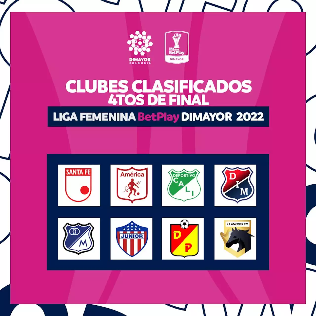 ¡Ocho cupos llenos en la Liga Femenina BetPlay DIMAYOR 2022!