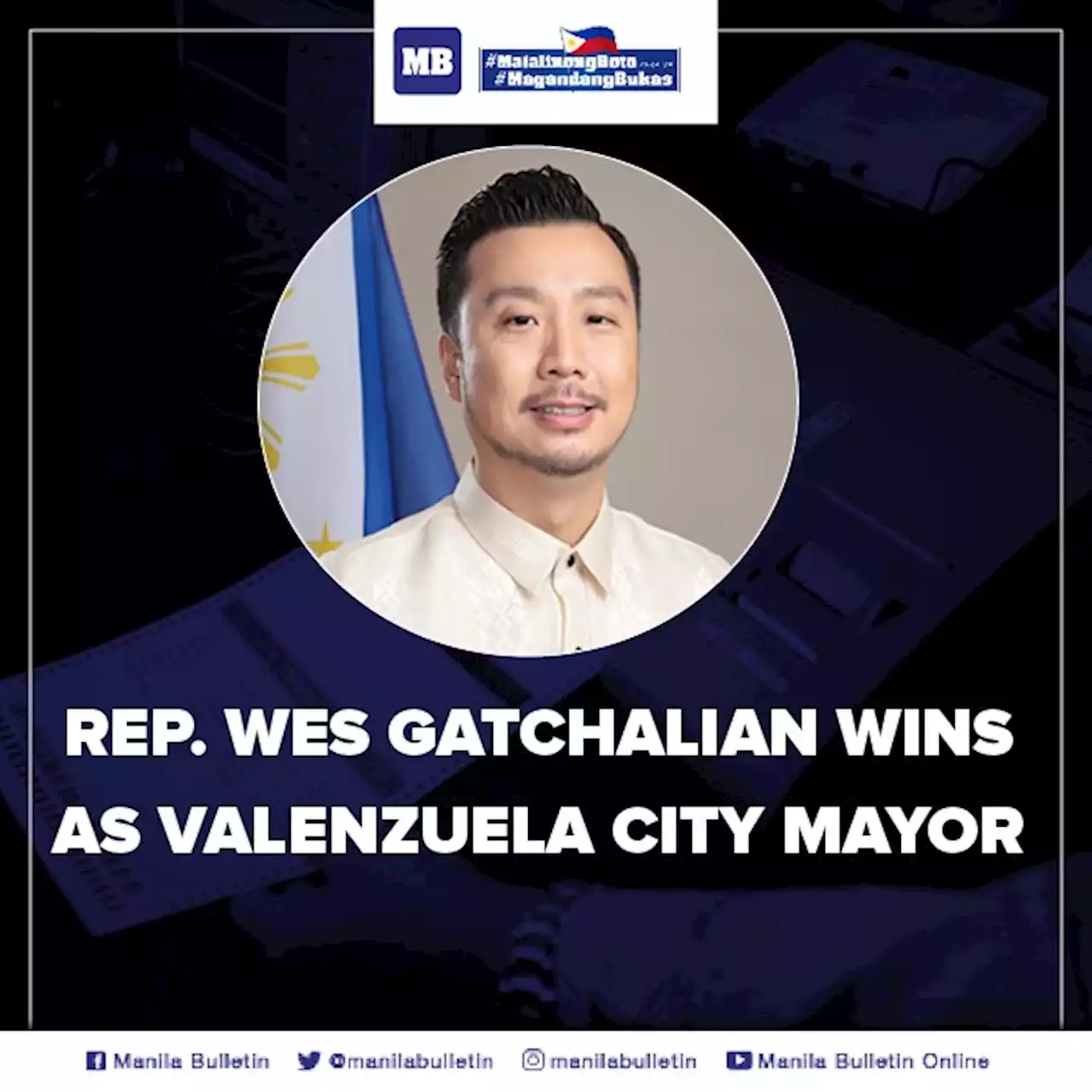 Rep. Wes Gatchalian wins as Valenzuela City mayor