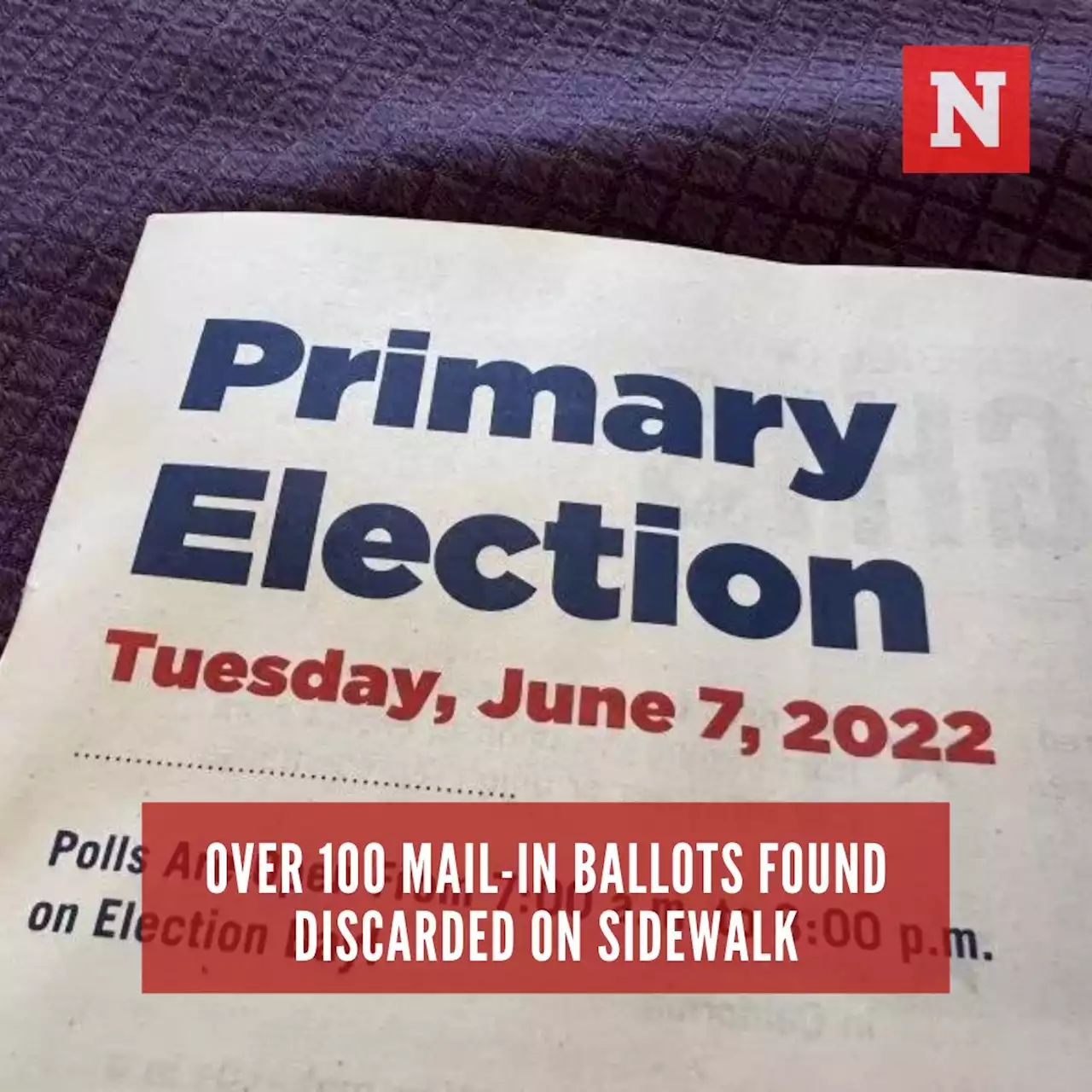 Over 100 mail-in ballots found discarded on sidewalk