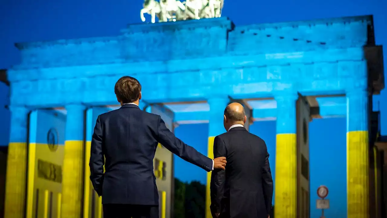 Scholz und Macron setzen Zeichen in Blau-Gelb