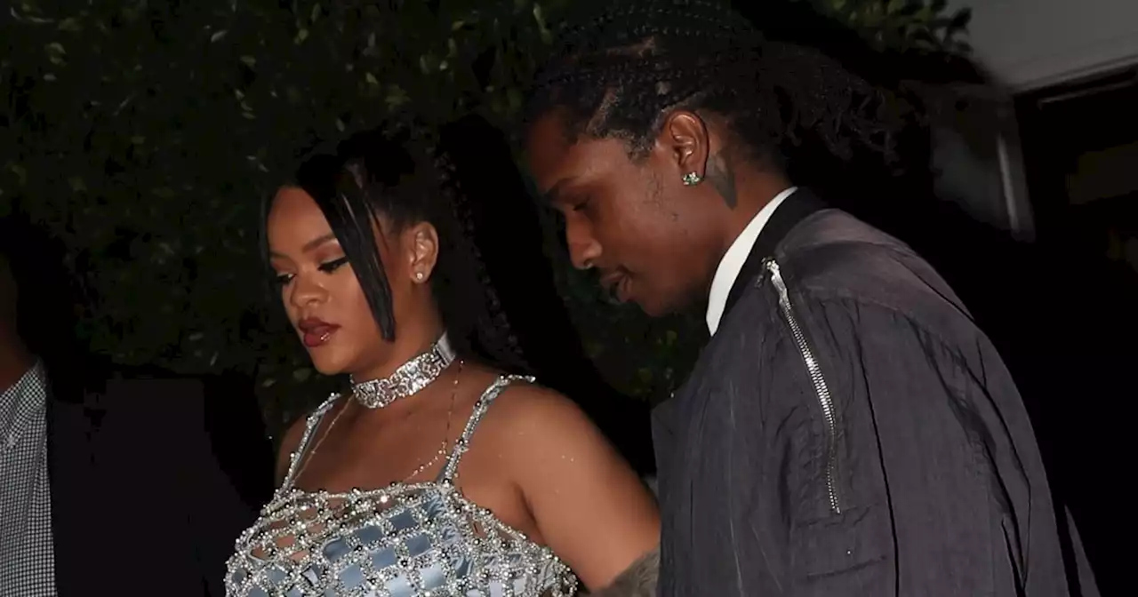 Rihanna Rocked a Crystal Bra and Low-Rise Skirt for Her Dinner Date With A$AP Rocky