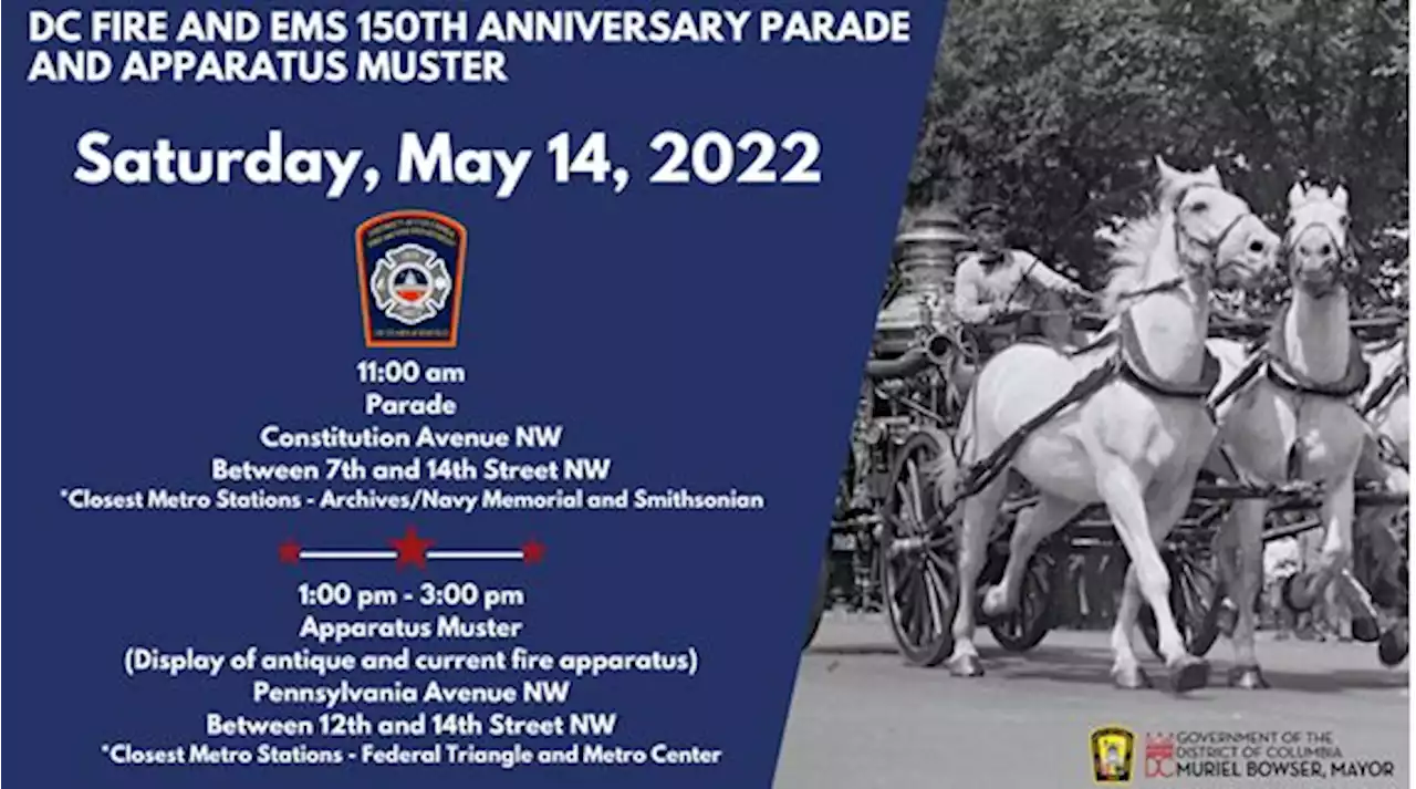 DC Fire & EMS 150th Anniversary Parade is Saturday