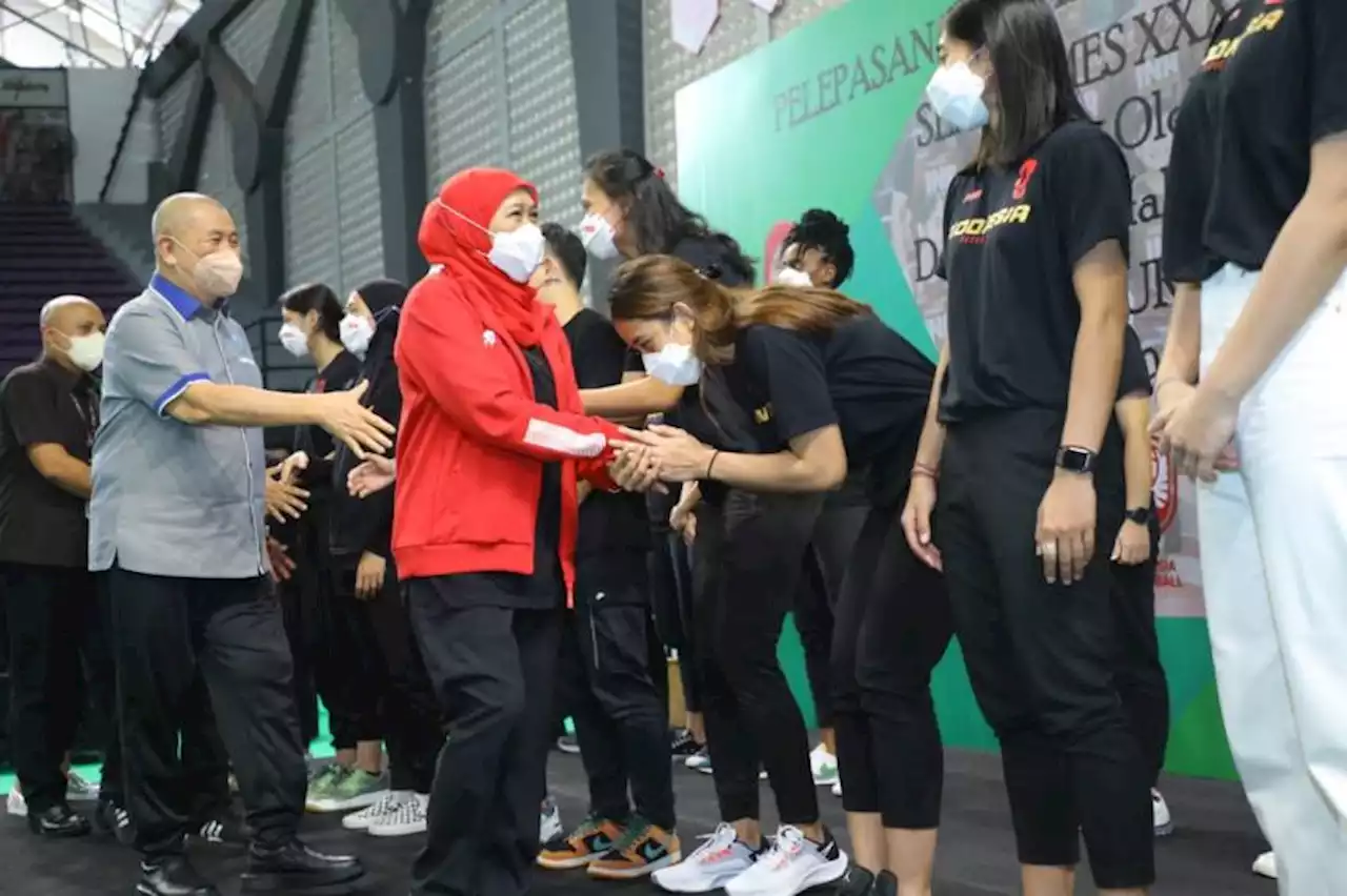 Lepas Timnas Basket Putri ke SEA Games Vietnam, Gubernur Khofifah: Semoga Raih Medali Emas