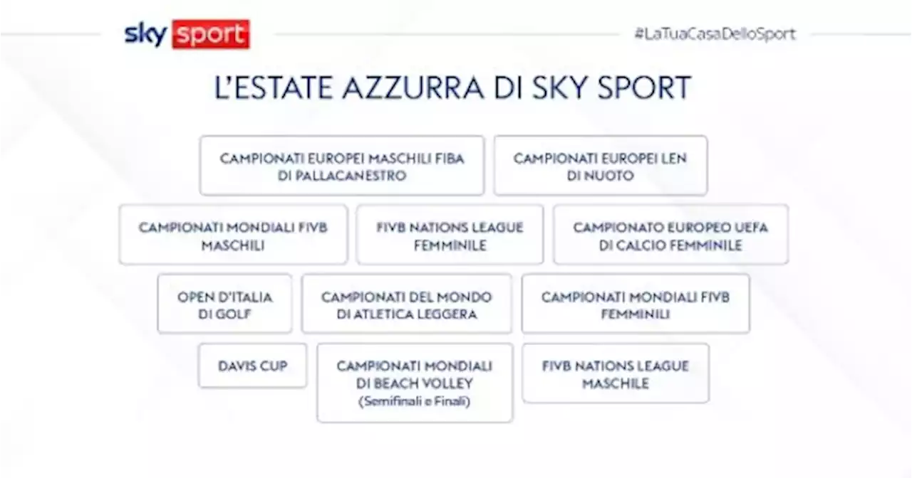 L'estate azzurra di Sky Sport. Tutte le novità