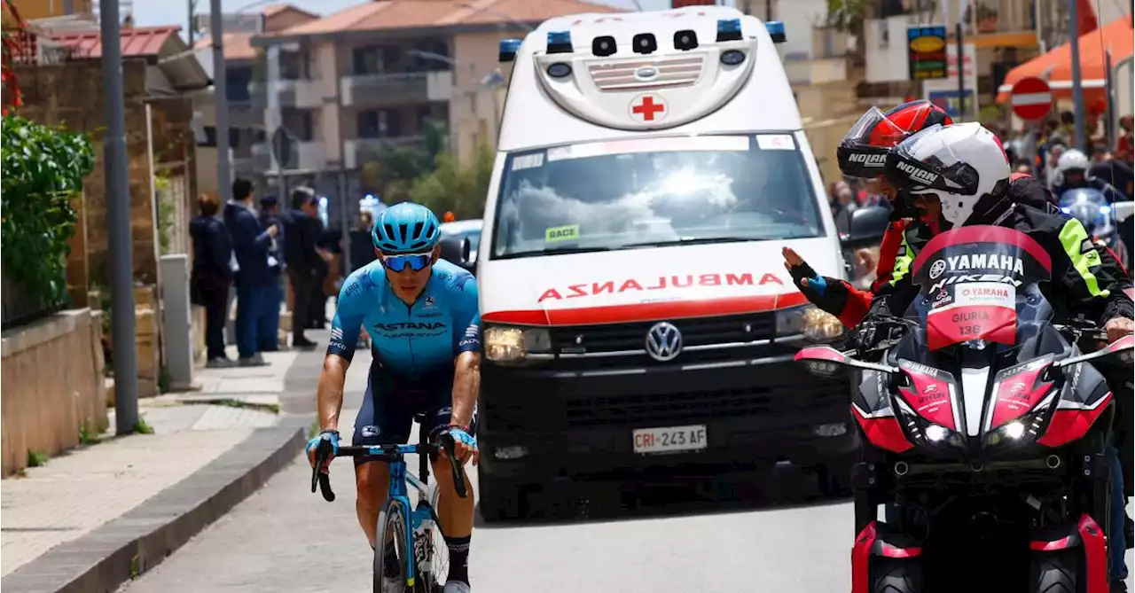 Tour d’Italie: Miguel Angel Lopez de l’équipe Astana abandonne lors de la 4e étape