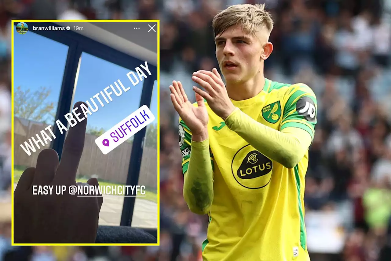 Williams shares middle finger image as Norwich to investigate Man United man's posts