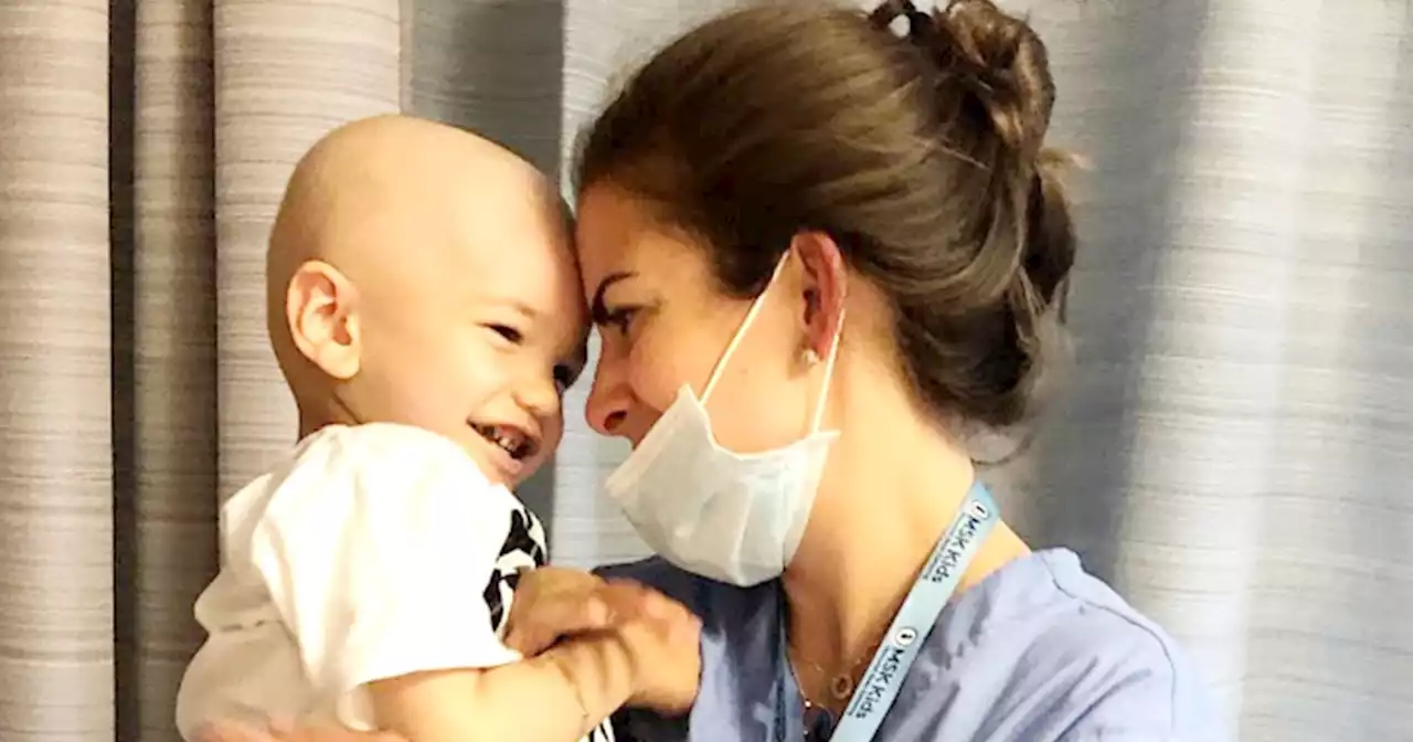 4-year-old cancer survivor can't contain his joy reuniting with nurse who cared for him