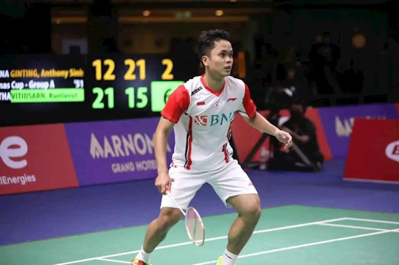 Hasil Thomas Cup 2022 - Anthony Gagal Sumbang Poin untuk Indonesia - Bolasport.com