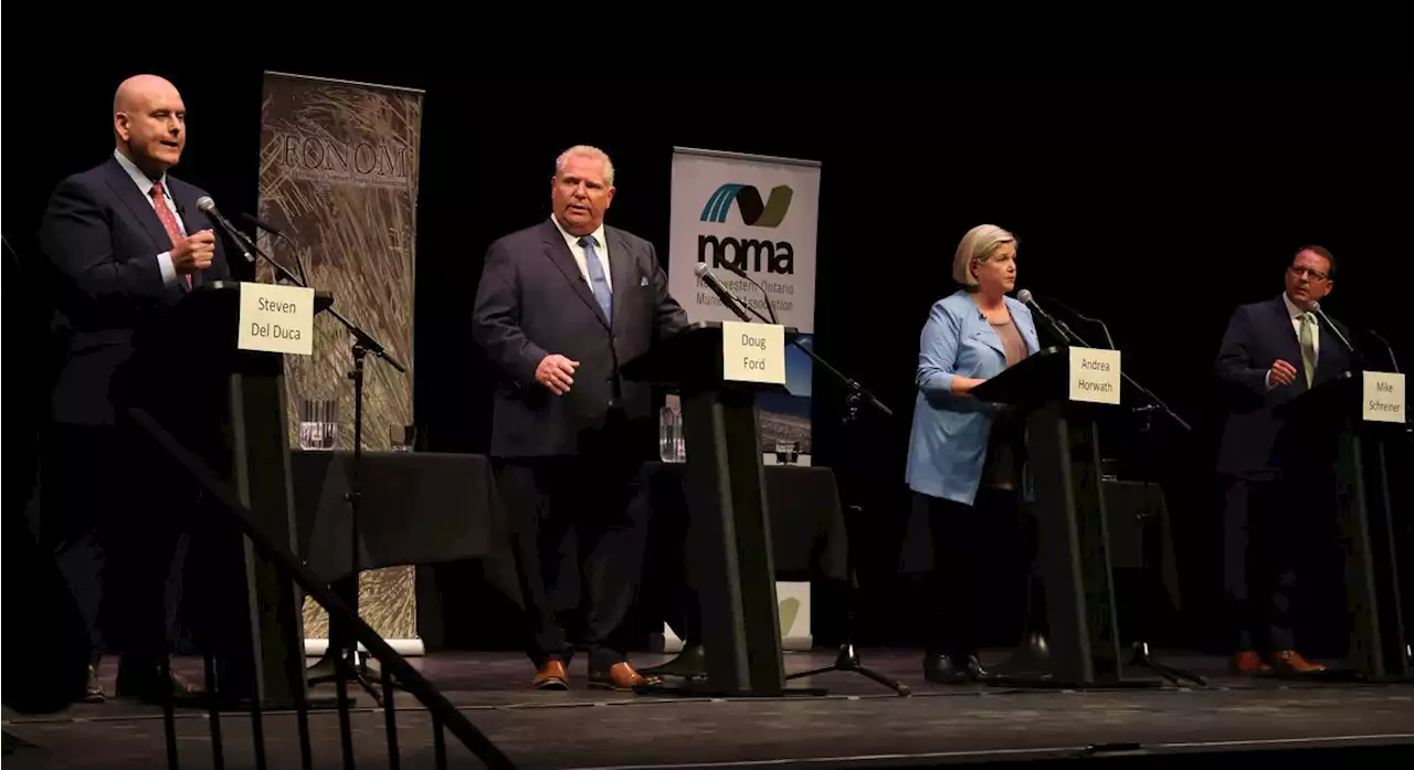 Ontario party leaders square off at first debate of election campaign