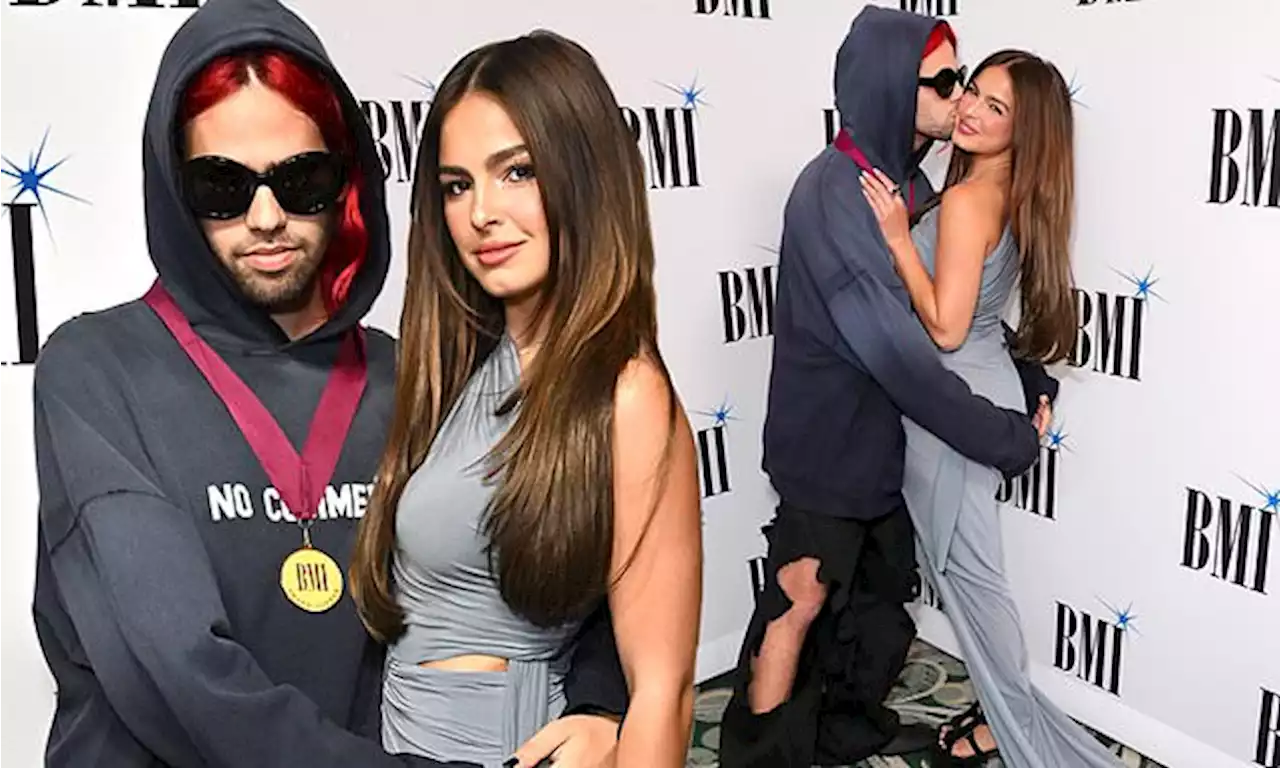 Addison Rae packs on PDA with Omer Fedi at BMI Pop Awards