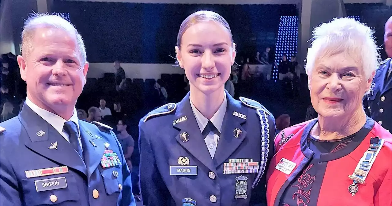 ROTC medal presented to Alisa Mason