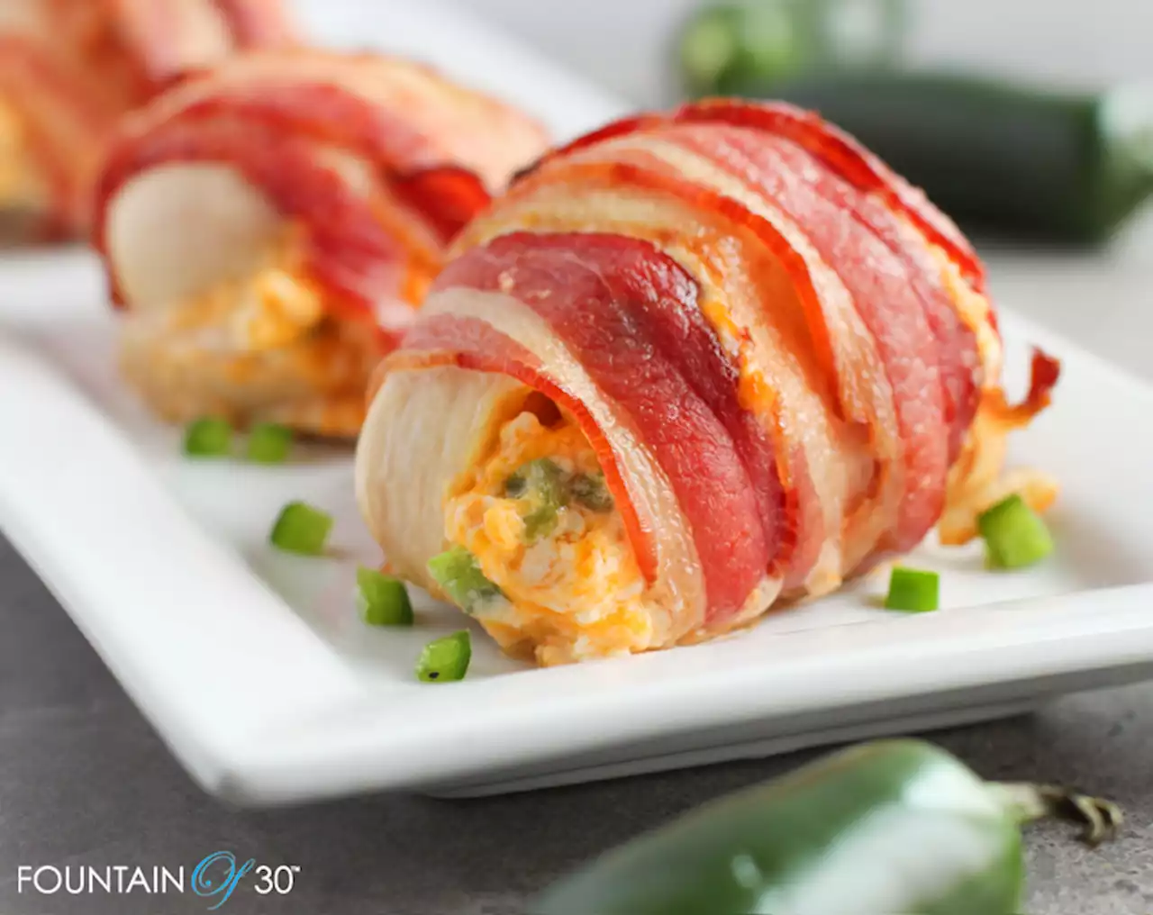 Quick and Easy Low Carb Bacon Wrapped Jalapeño Popper Stuffed Chicken