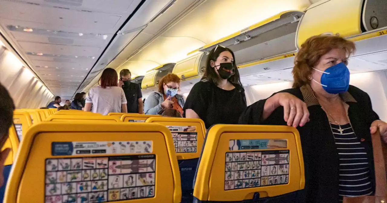 Irish holidaymakers to get boost as mask advice for flights in Europe dropped