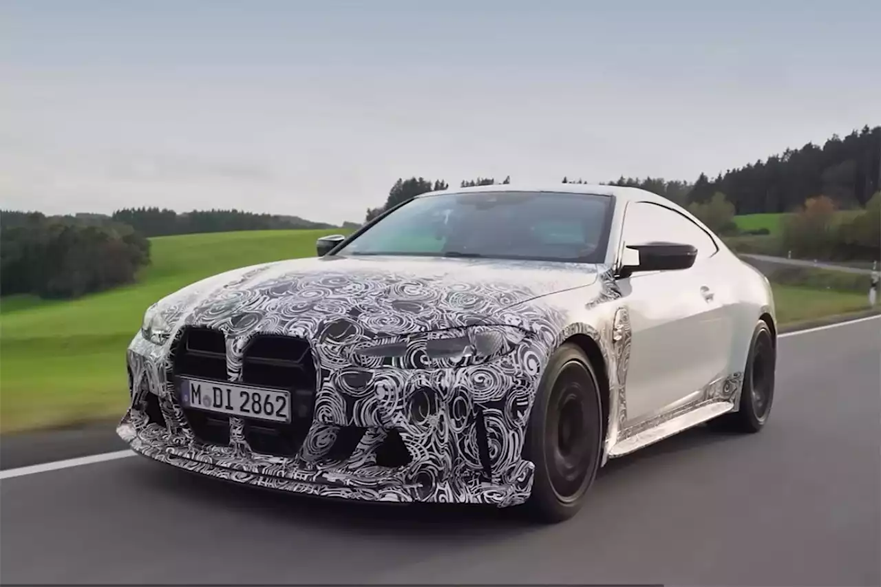 BMW M4 CSL previewed ahead of reveal